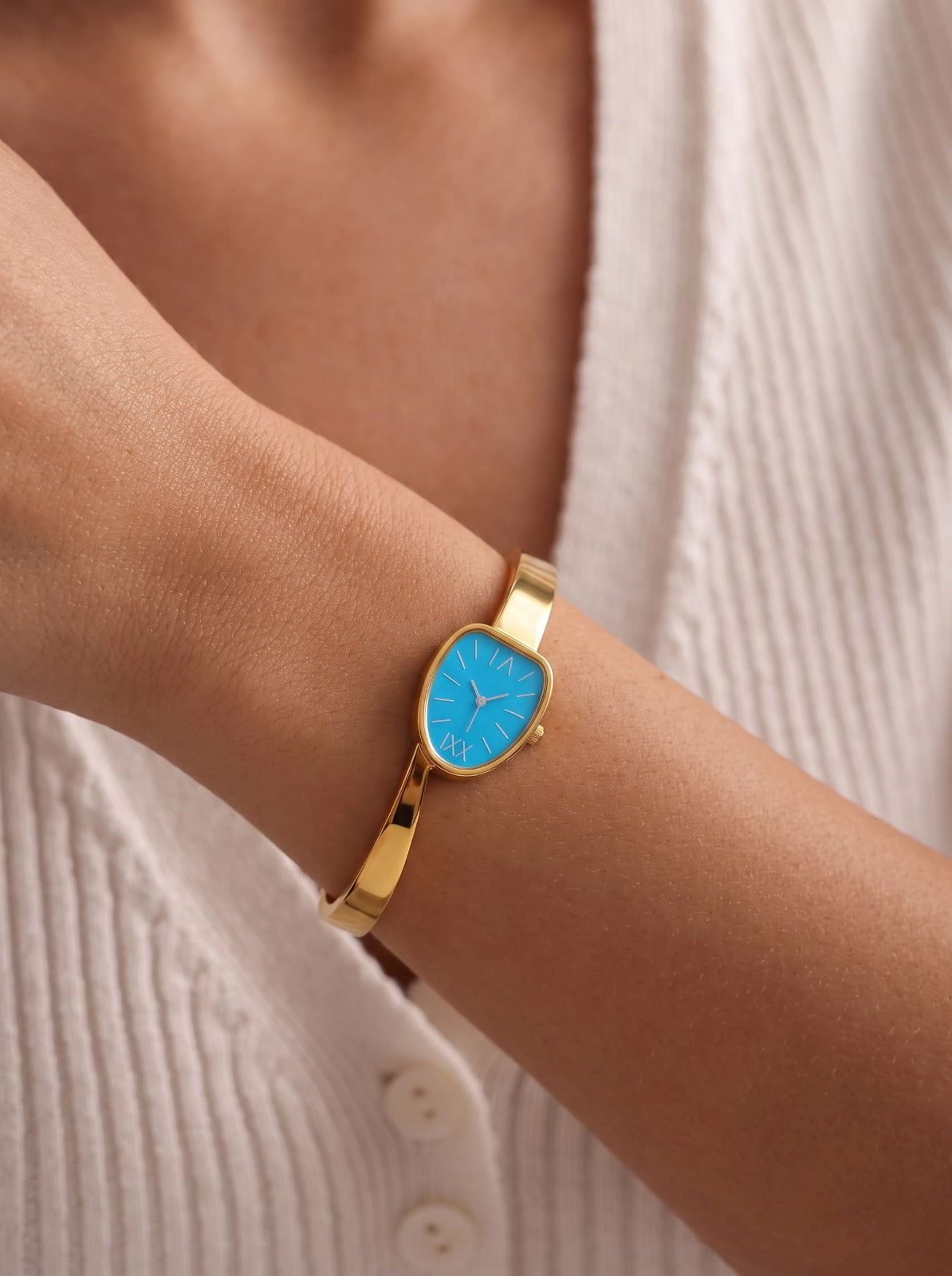 Blue Watch Cuff Bangle