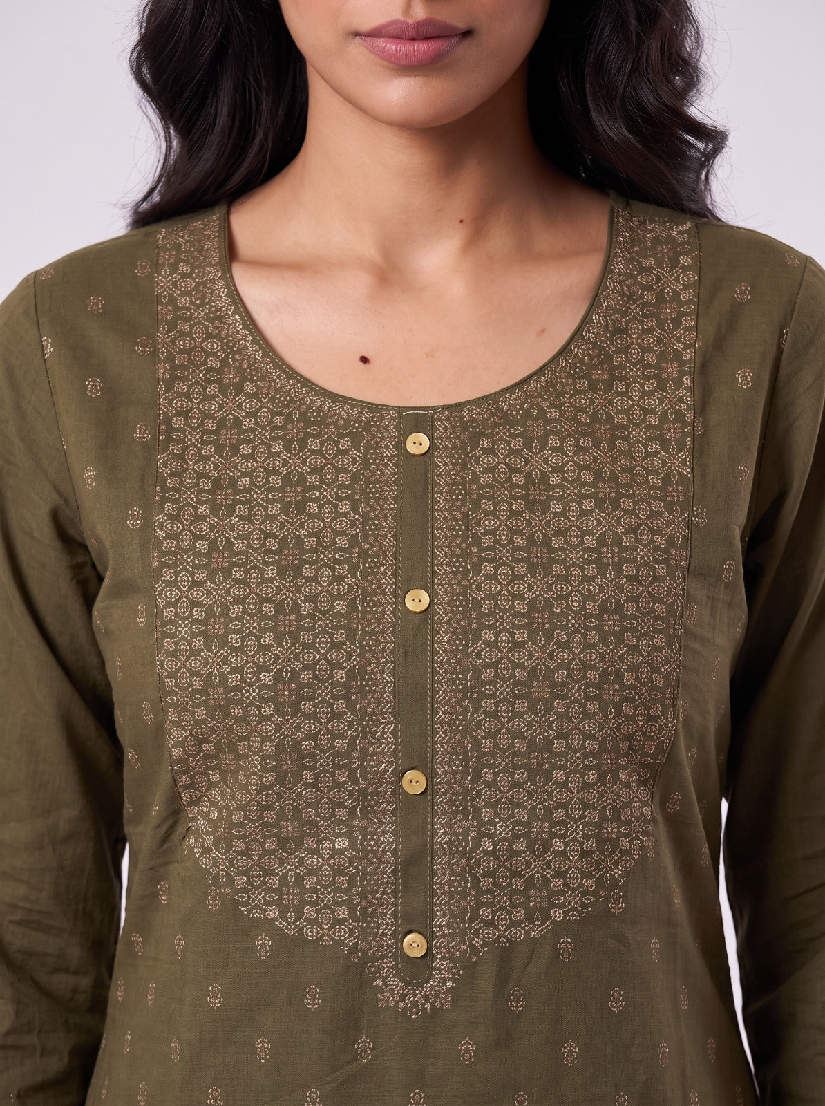 Green Zari Kurtha