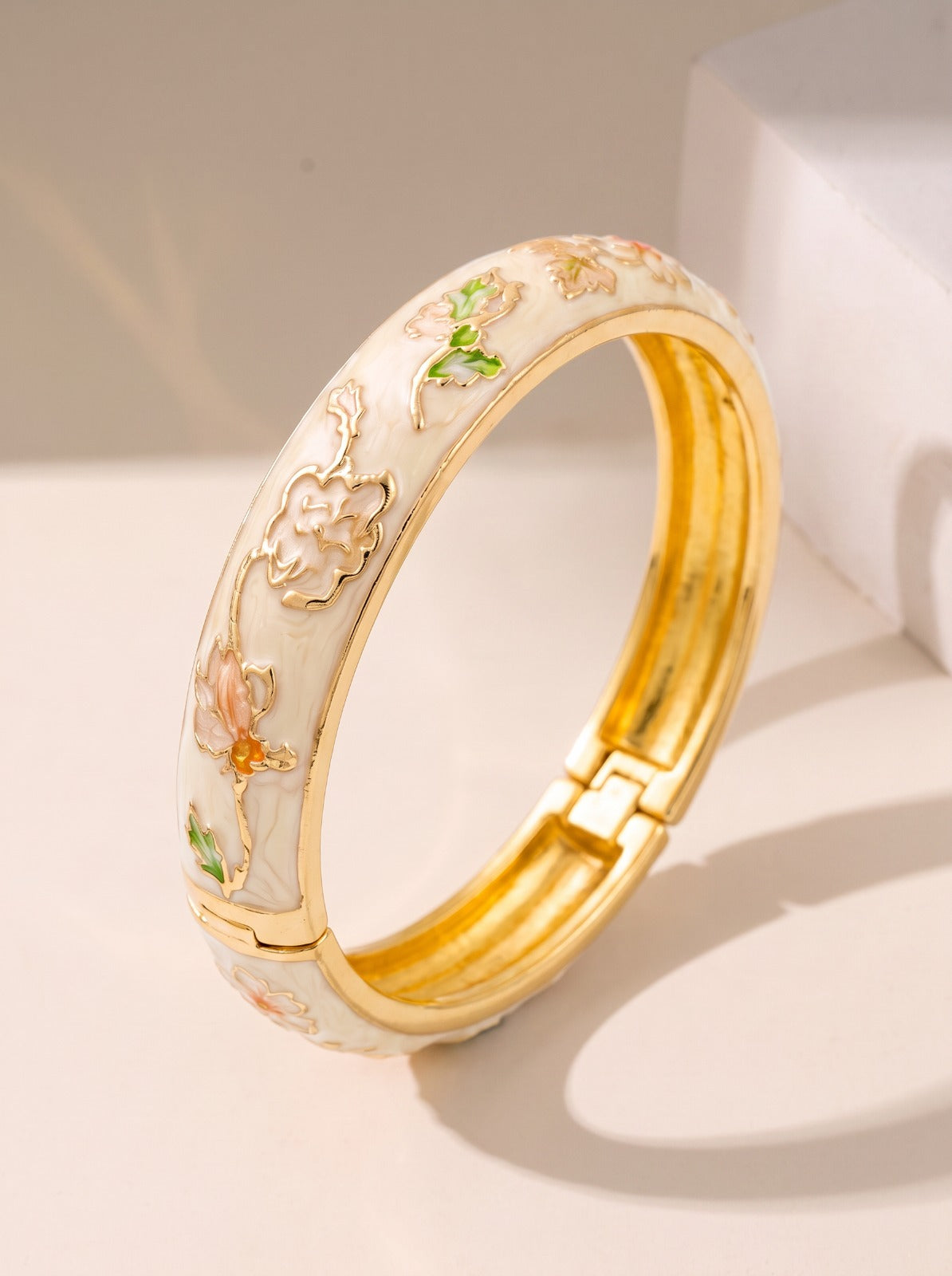 Cream Cuff Bangle