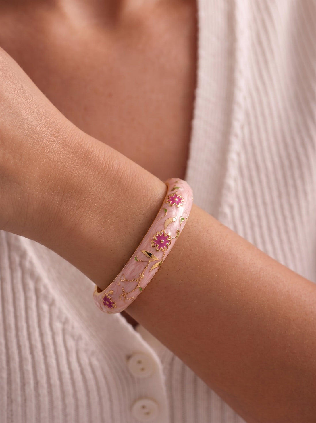 Pink Cuff Bangle