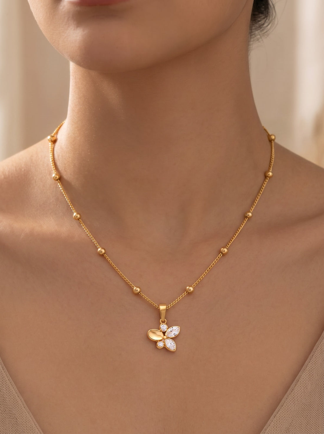Floral Bead Necklace