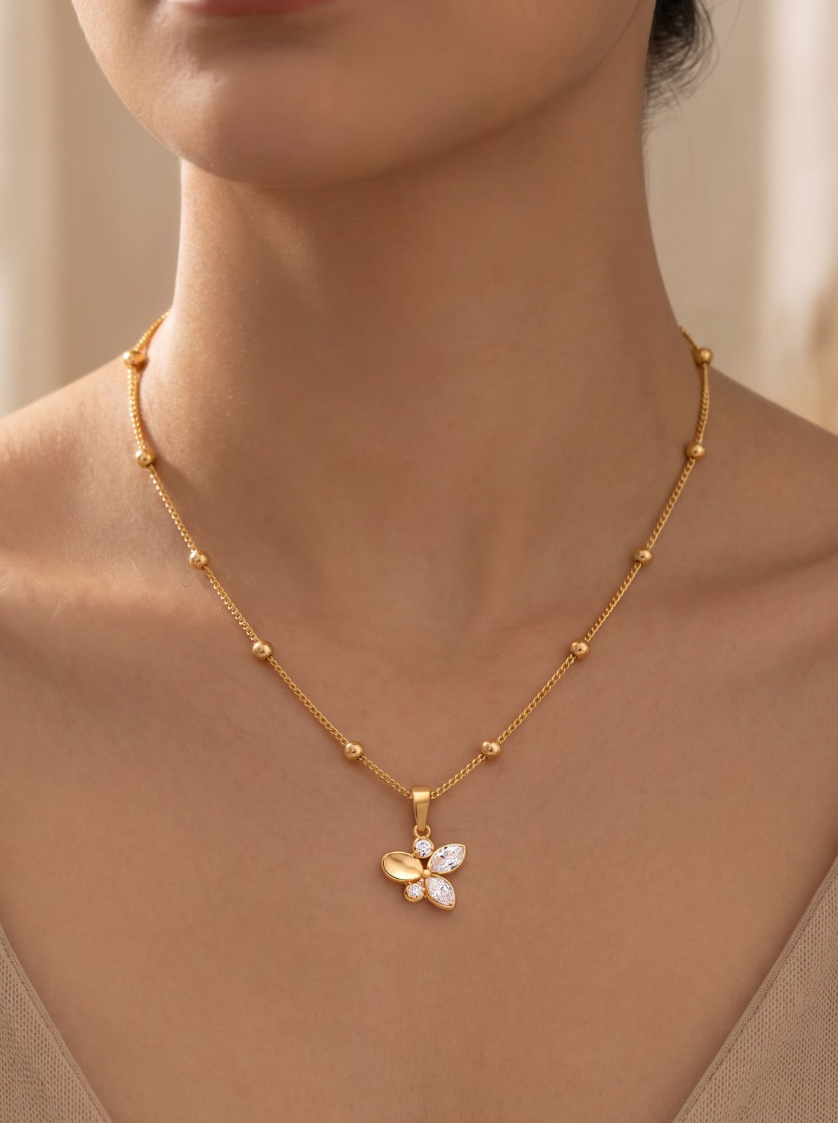Floral Bead Necklace