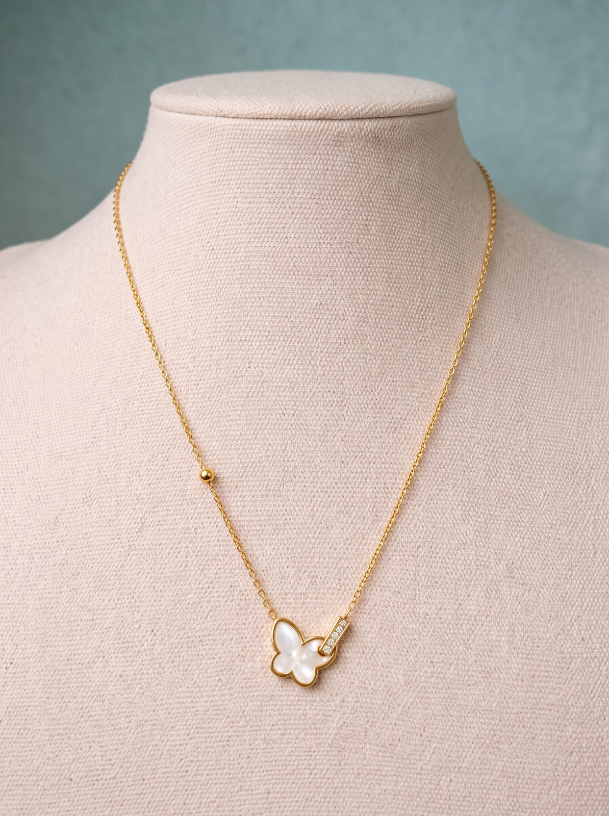 Pearl Butterfly Necklace