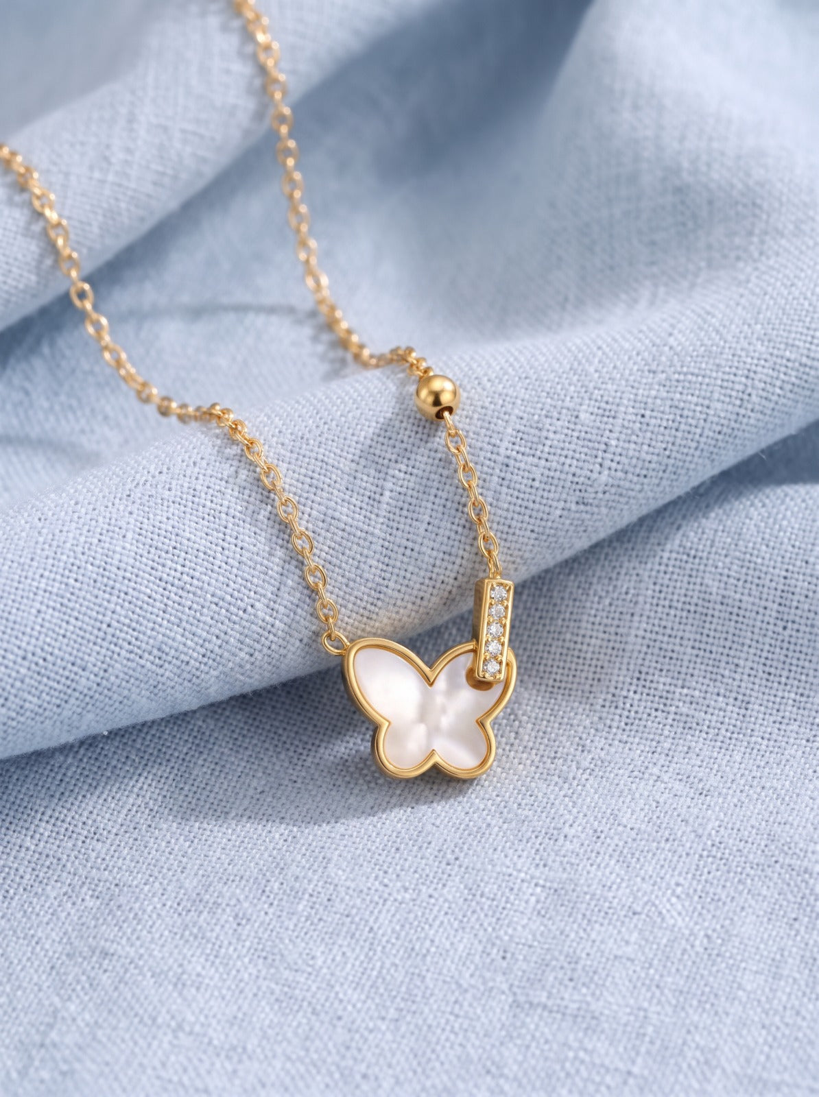 Pearl Butterfly Necklace