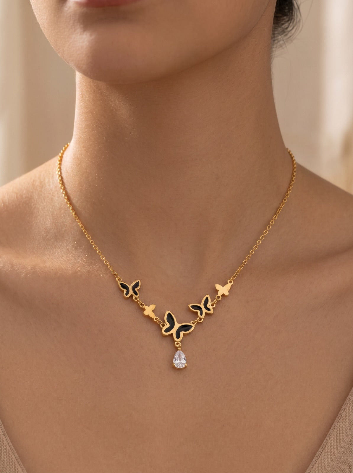 Midnight Butterfly Necklace