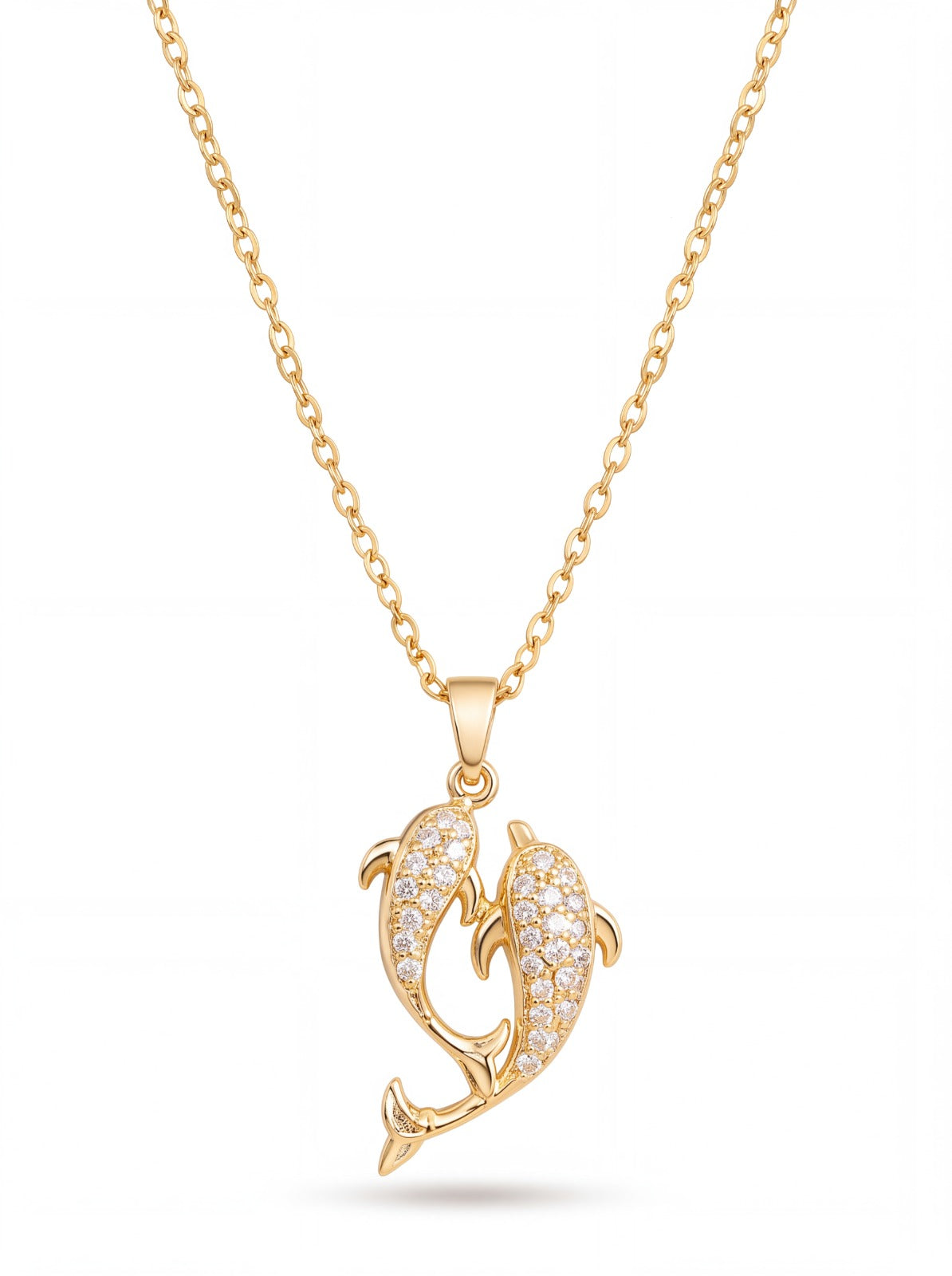 Twin Dolphin Necklace