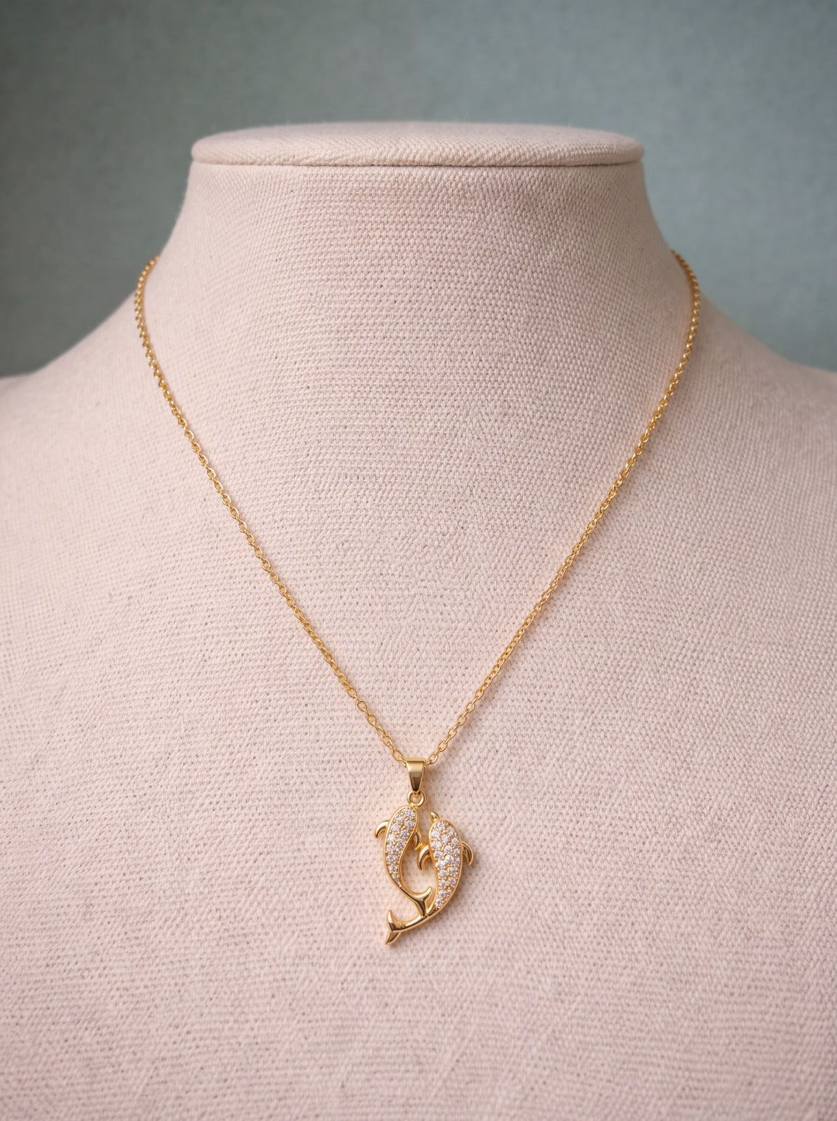 Twin Dolphin Necklace