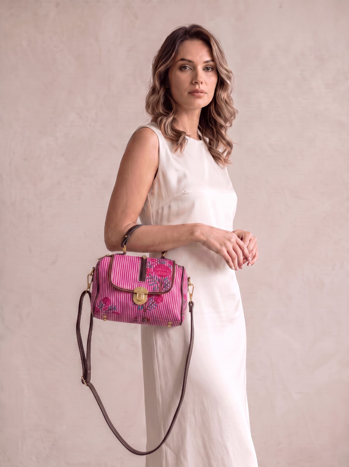 Jaipur Pink Blossom Sling Bag