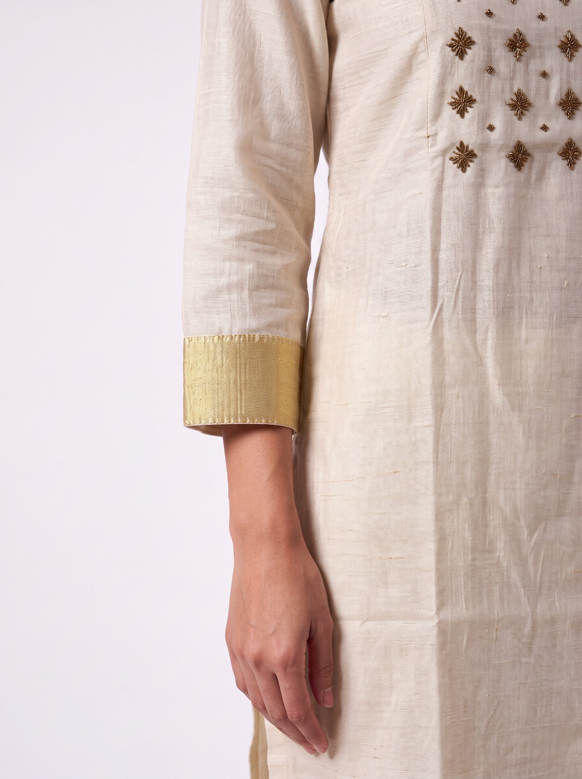 Cream Festive Kurta