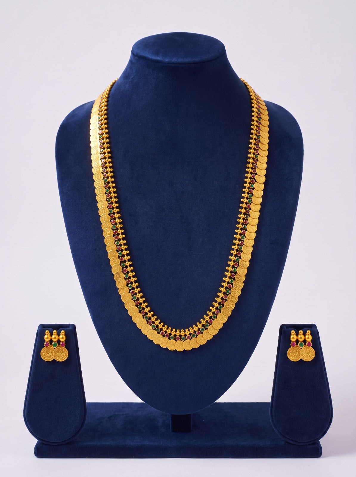 Kashi Mala With Multistone With Earrings
