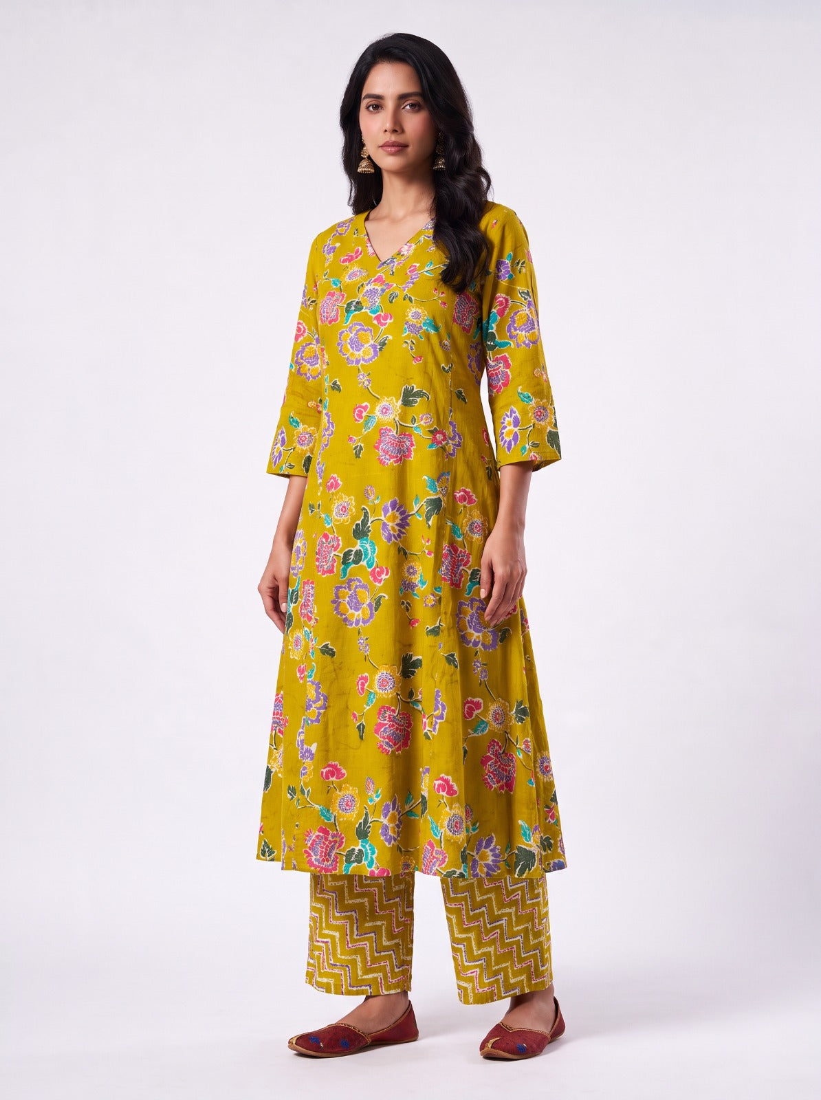 Multicolour Floral Aline 2 Piece Set