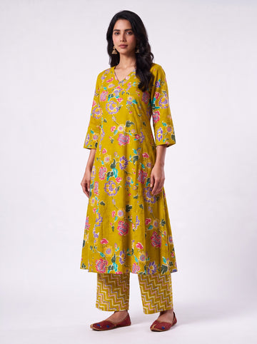 Multicolour Floral Aline 2 Piece Set