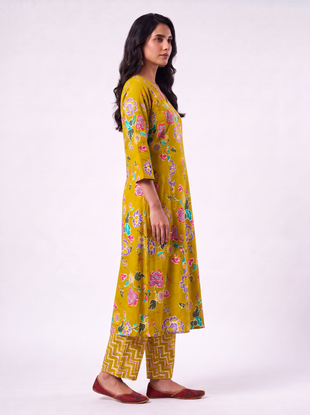 Multicolour Floral Aline 2 Piece Set