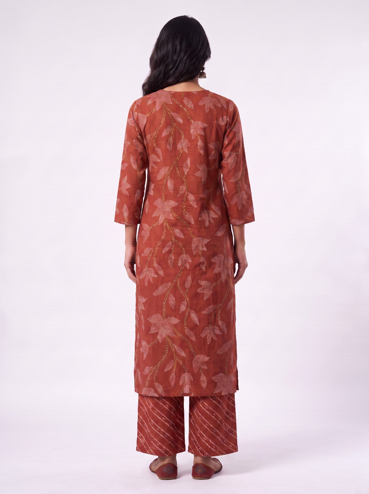 Bandhani Crimson Red Cotton 2 Piece Set