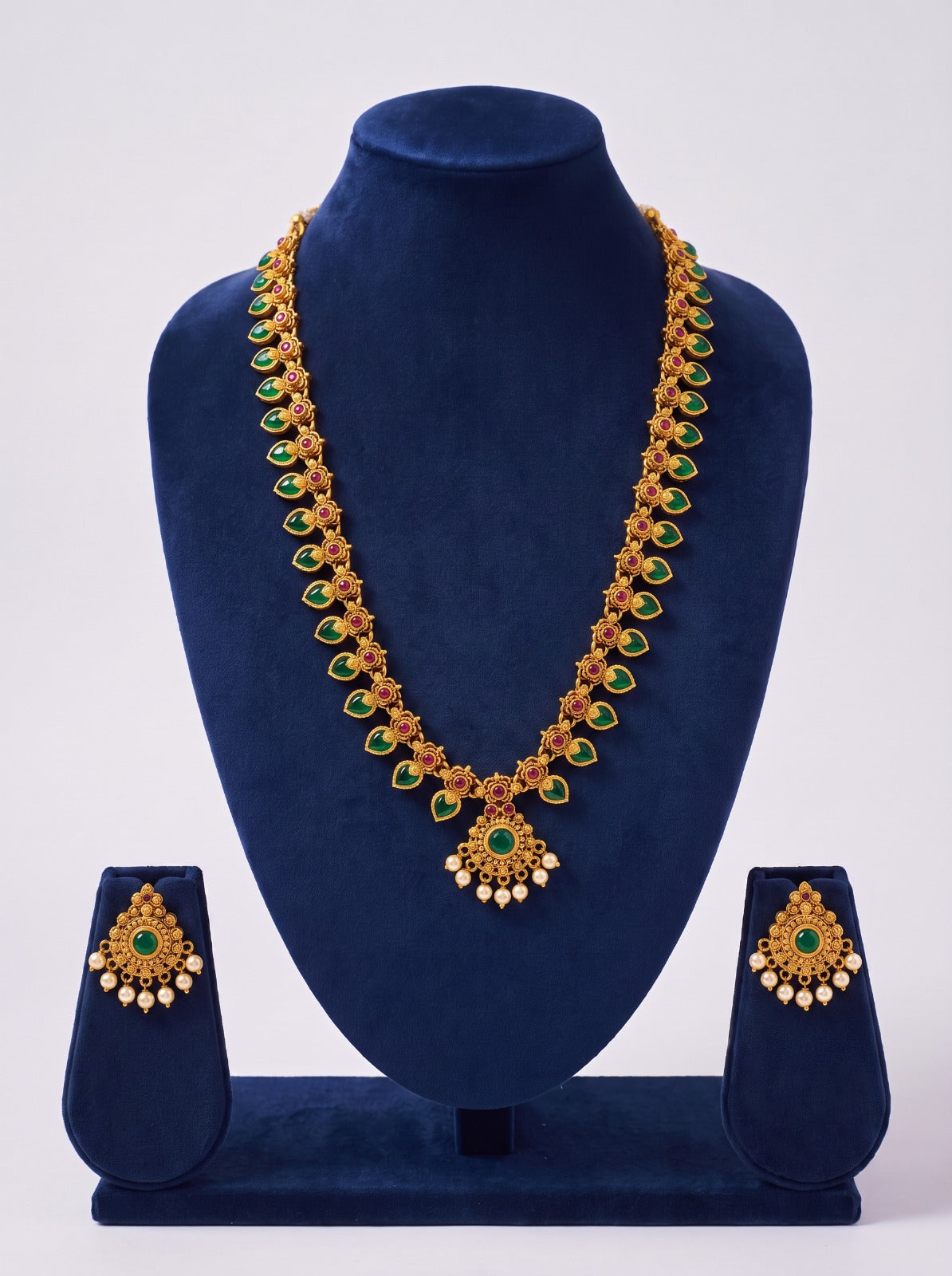 Long Palaka Mala With Earings