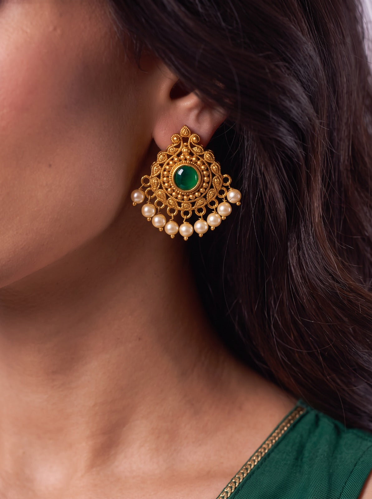 Long Palaka Mala With Earings