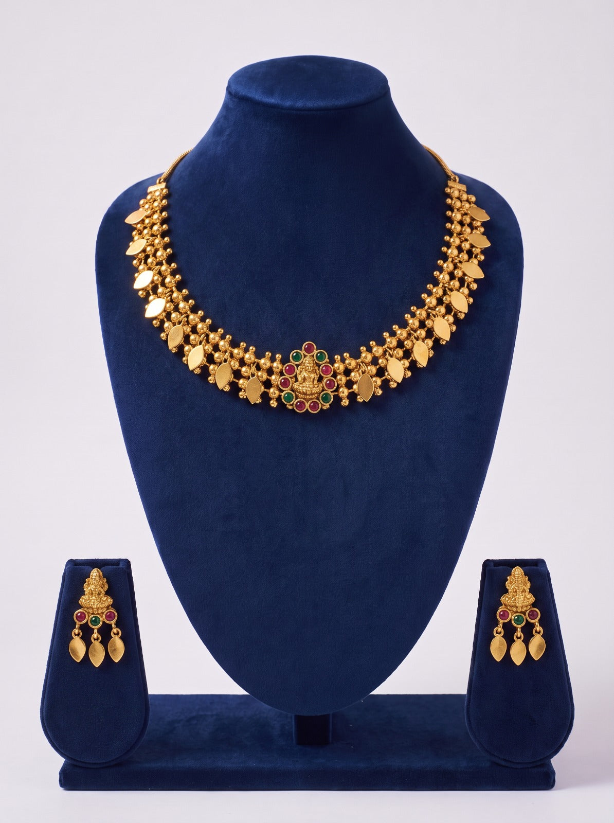 Lakshmi X Elakkathali Multistone Choker With Earrings