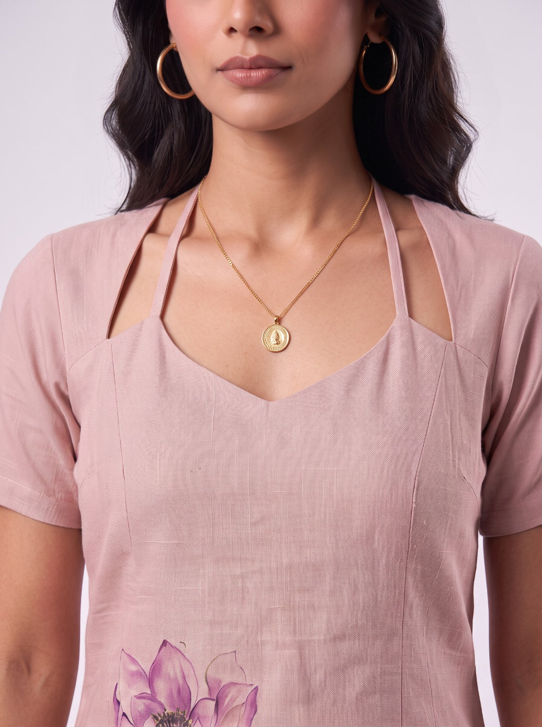 Ananya Peach Tunic Top