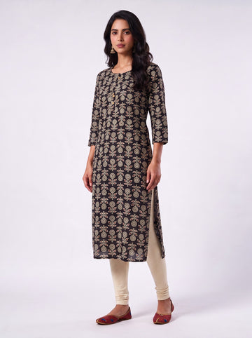 Midnight Bloom Kurta