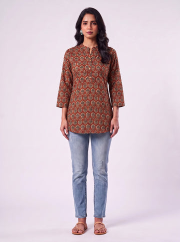 Rustic Maroon Tunic Top