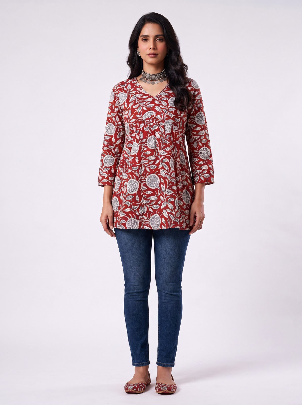 Classic Red Tunic Top