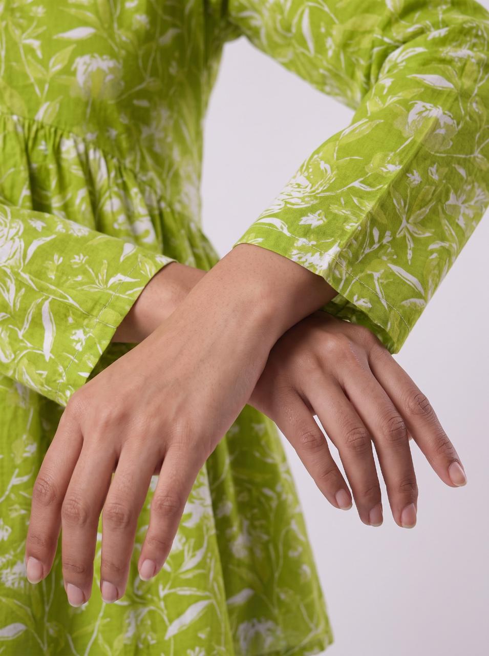 Lime Blossom Tunic Top