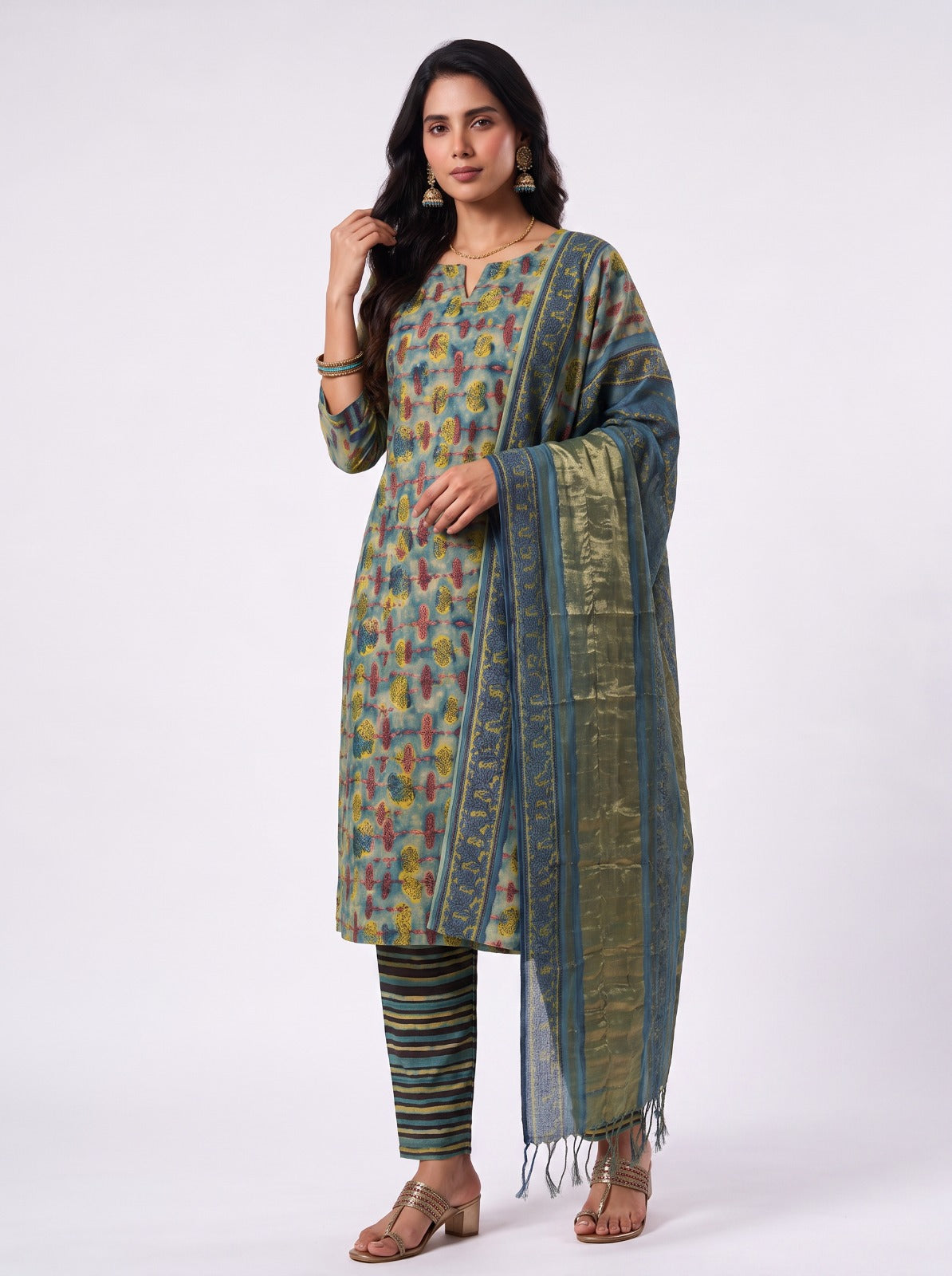Harinika Modal Silk Unstitched Dress Material