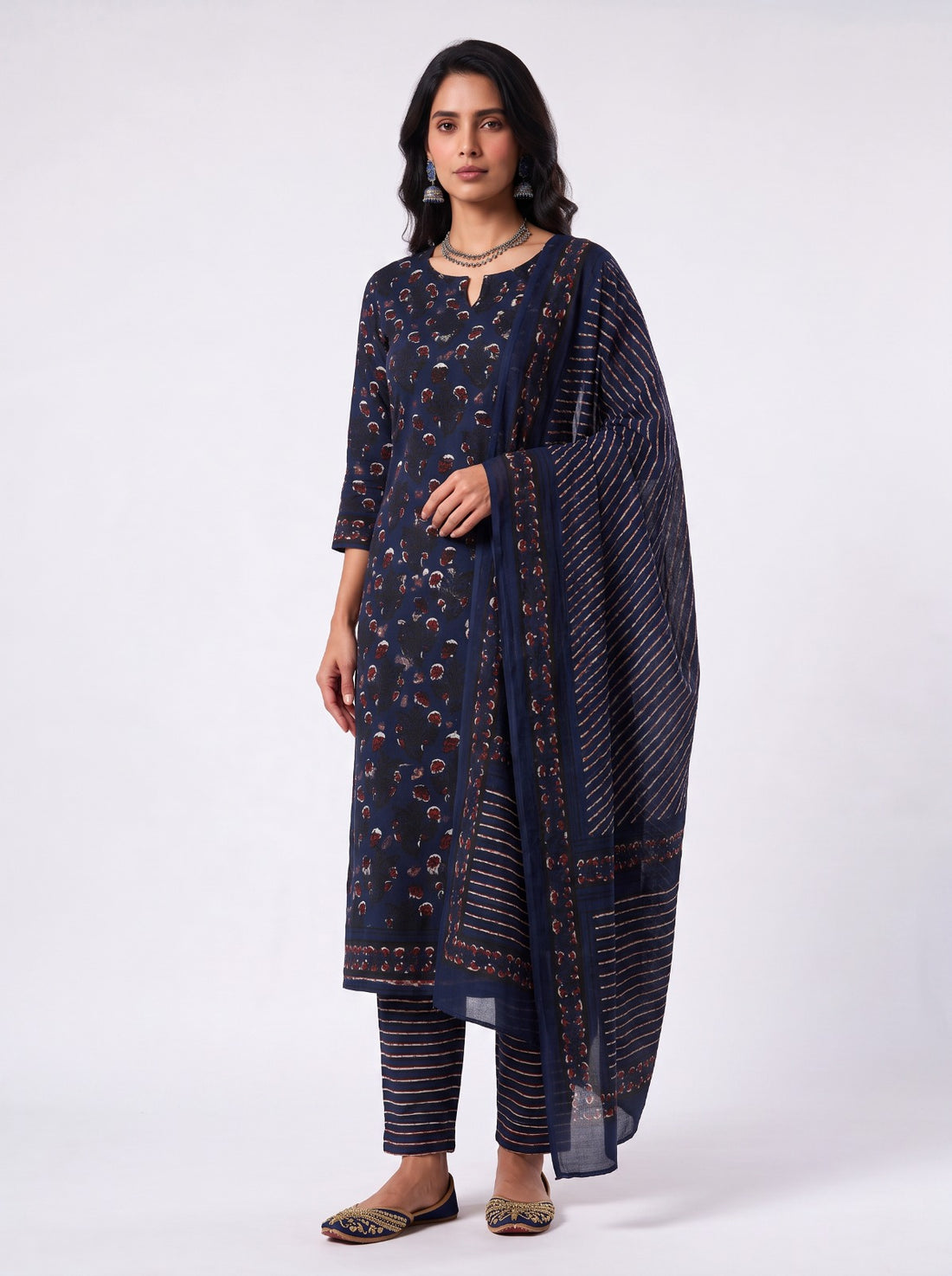 Neel Tara Modal Silk Unstitched Suit
