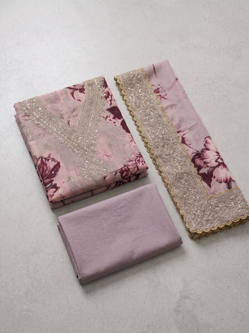 Aurelia Rose Mul Chanderi Unstitched Suit