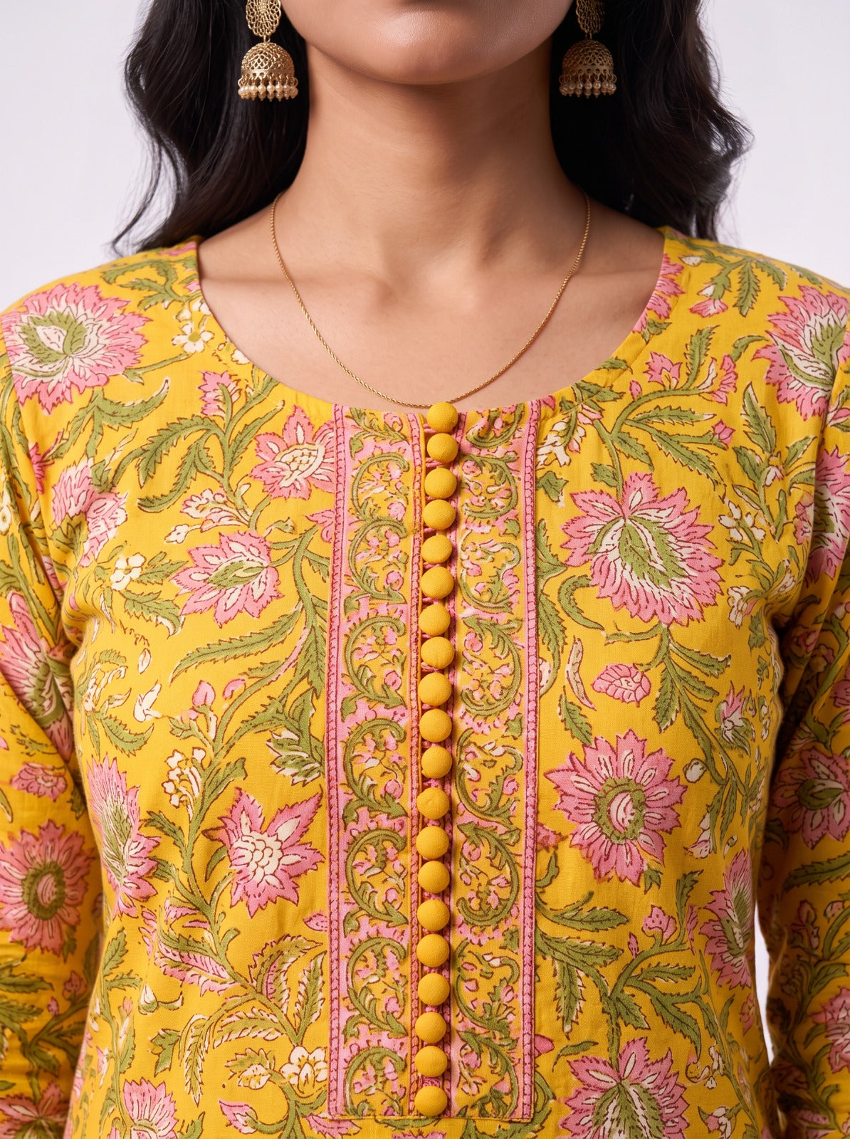 Rani Phool Sanganeri Print Cotton Unsitched Suit