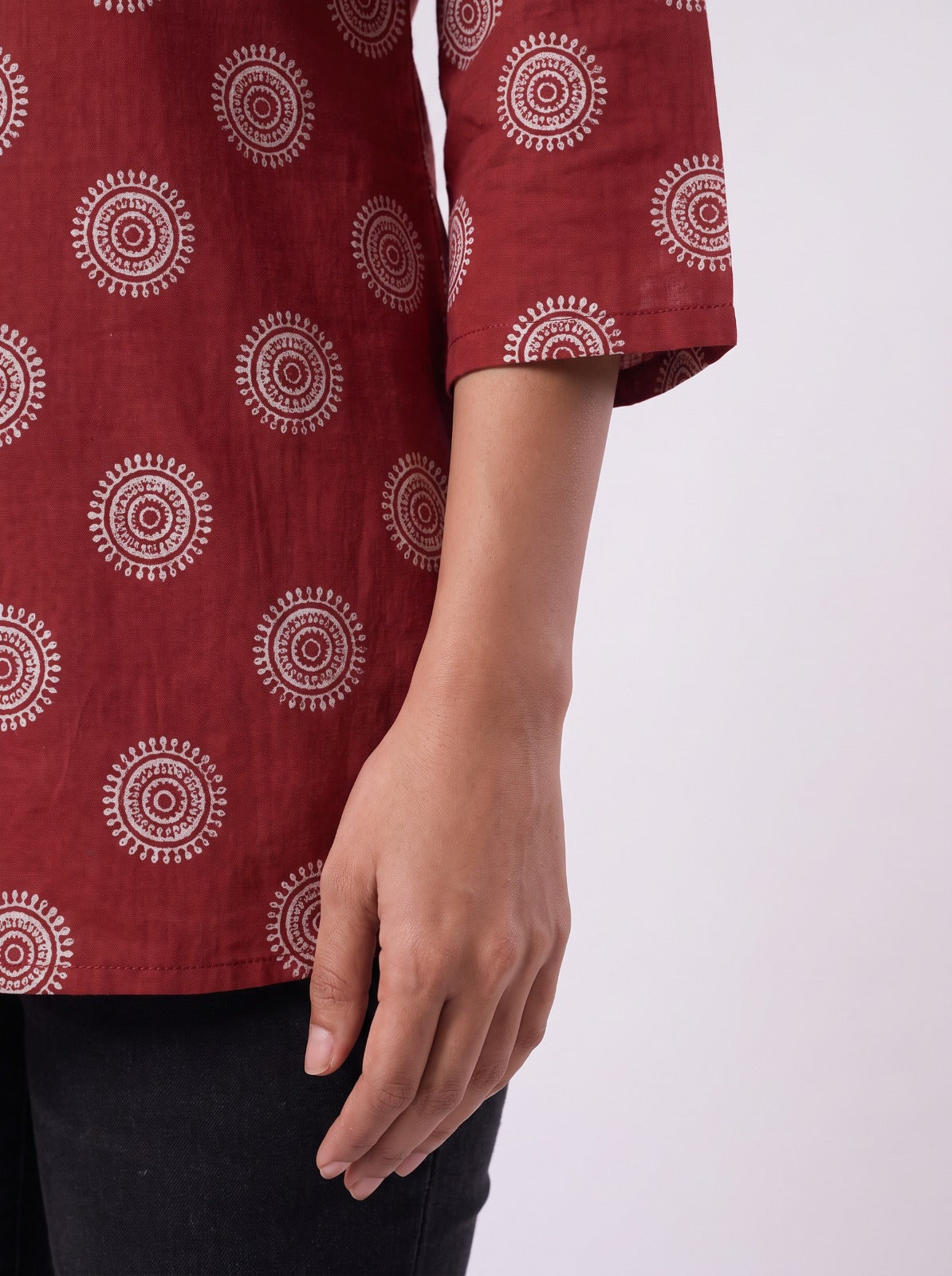Maroon Chakra Tunic Top