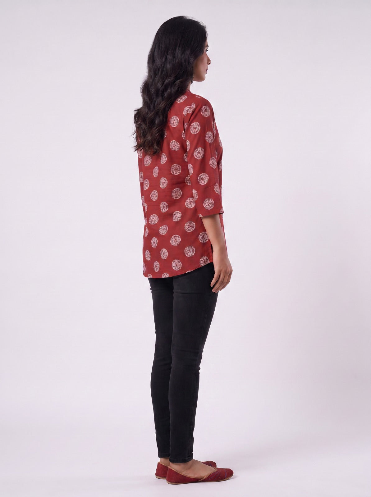 Maroon Chakra Tunic Top