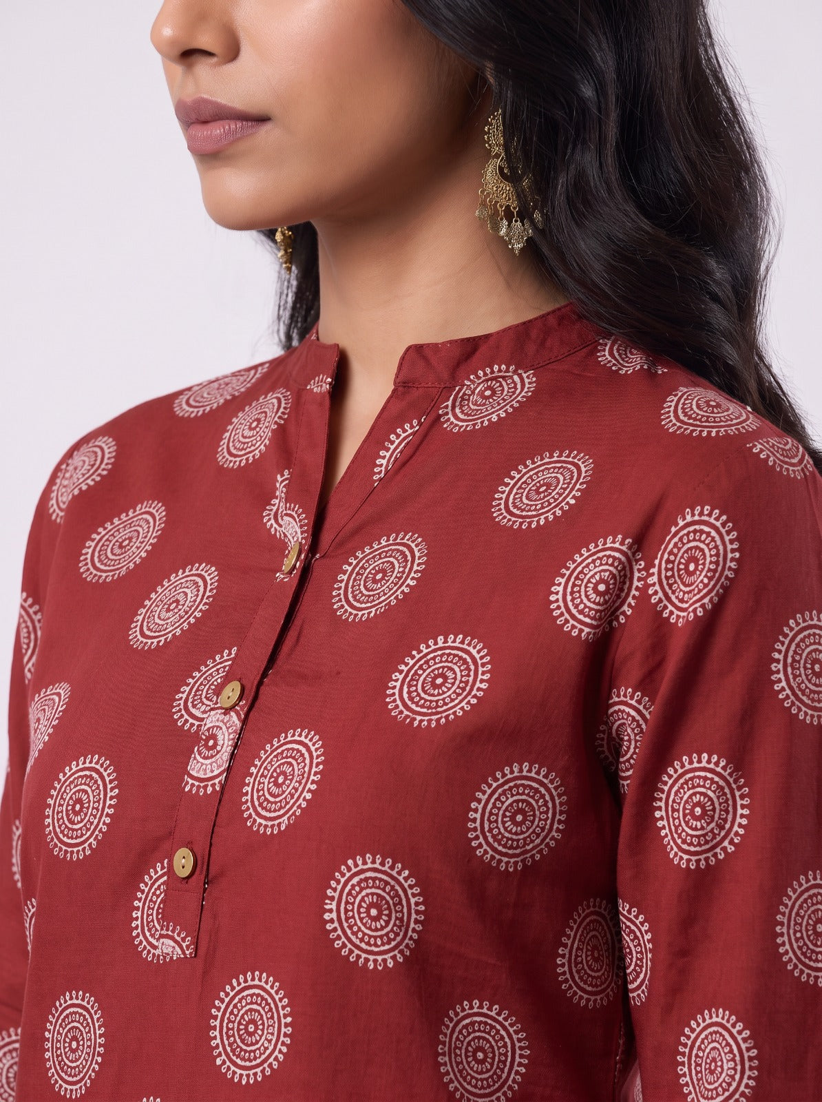 Maroon Chakra Tunic Top