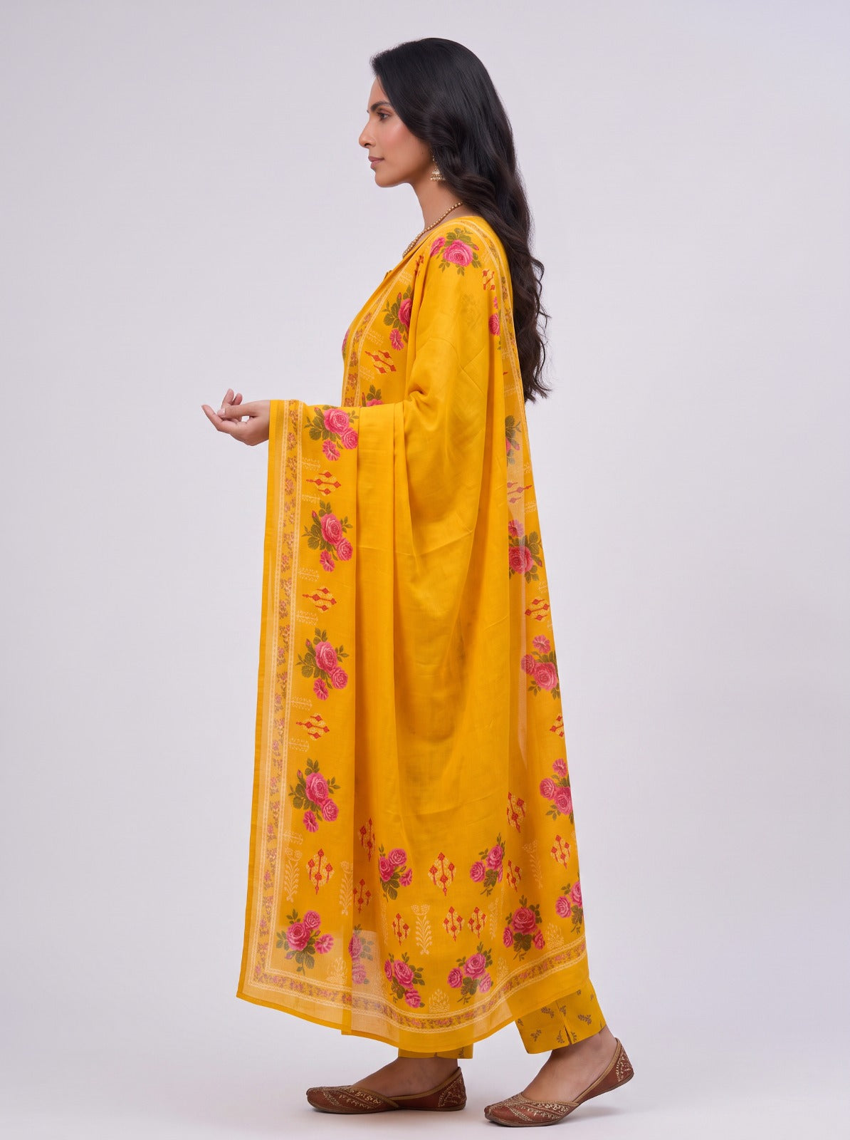 BASANT FLORAL JAIPUR COTTON UNSTITCHED MATERIAL