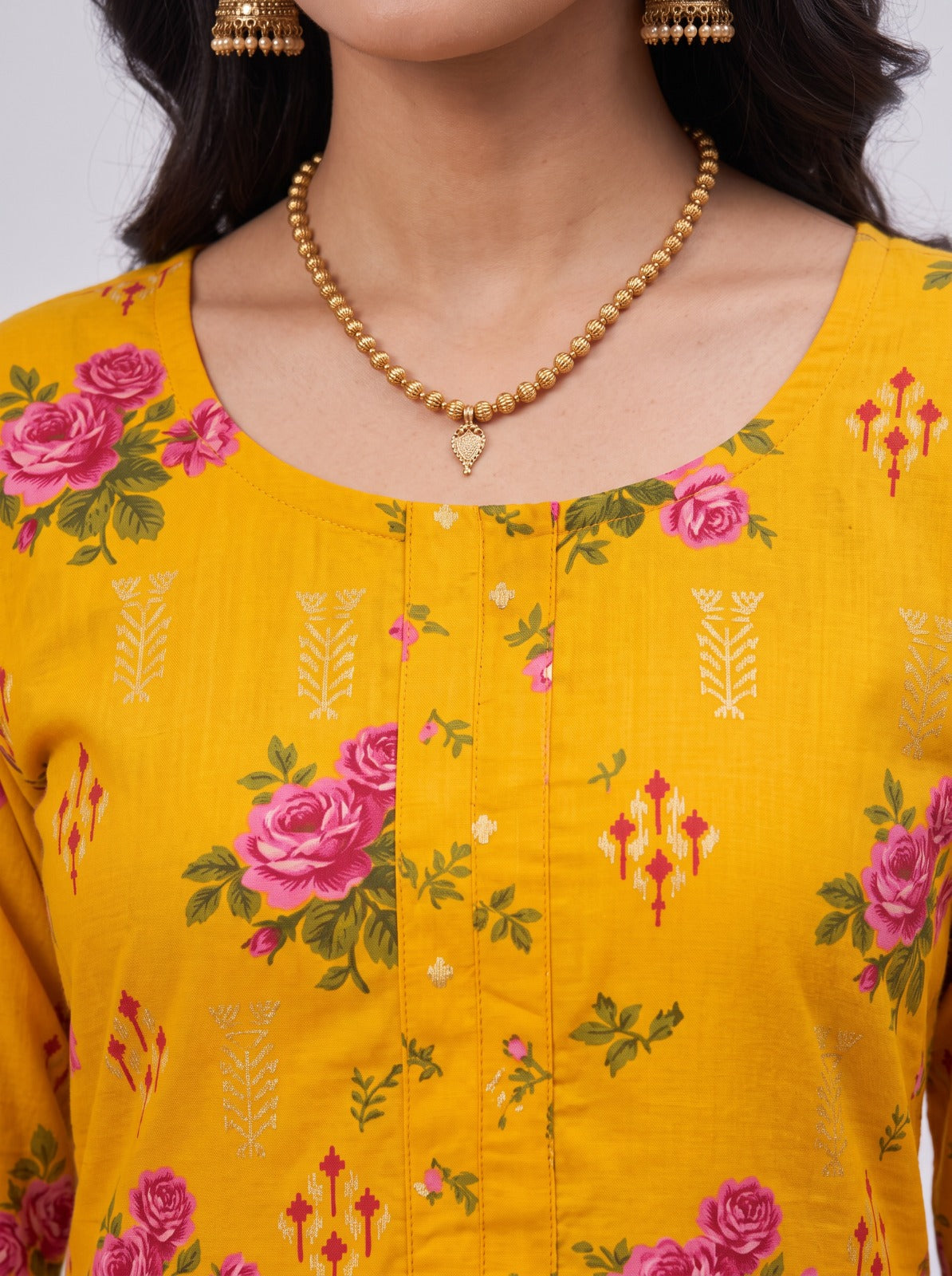 BASANT FLORAL JAIPUR COTTON UNSTITCHED MATERIAL