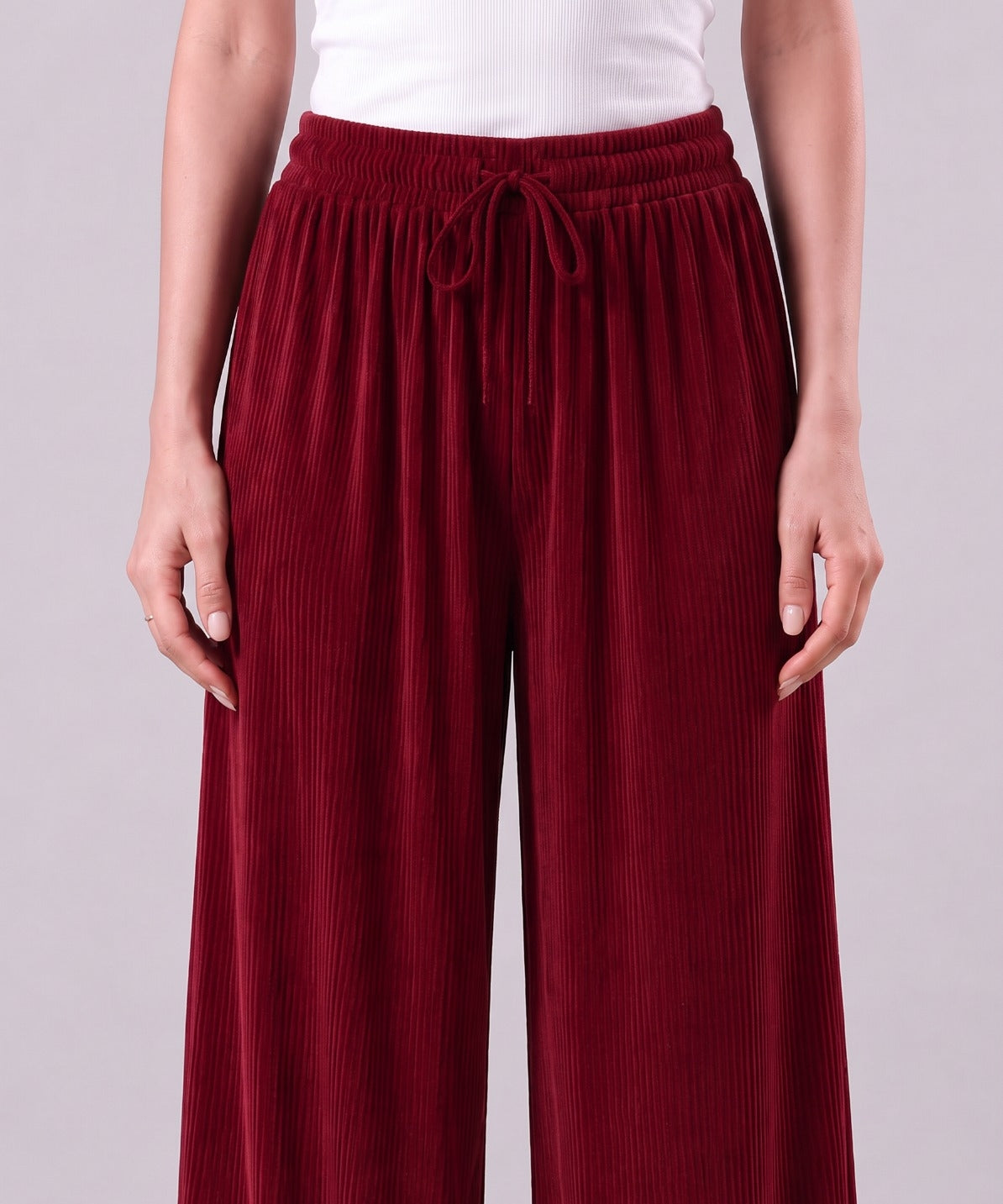 Nova Reddish Maroon Relaxed Fit Pants