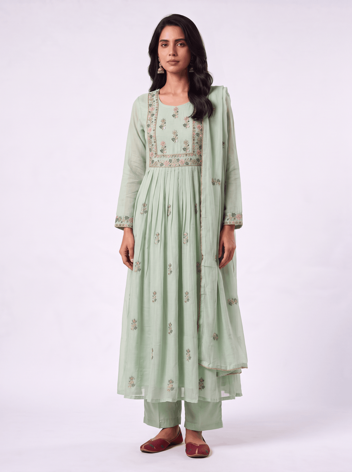 Jade Mul Chanderi Silk Set