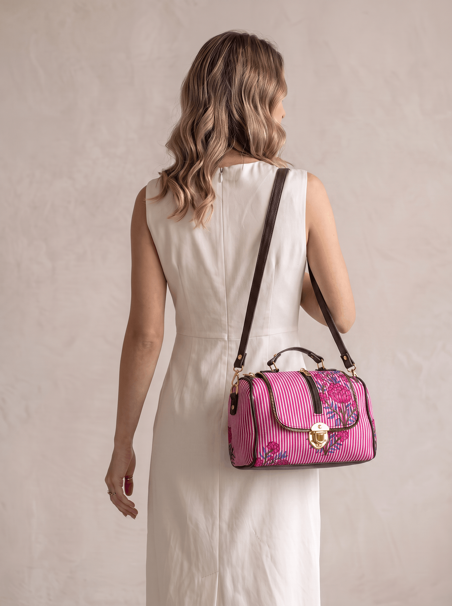 JAIPUR PINK BLOSSOM SLING BAG
