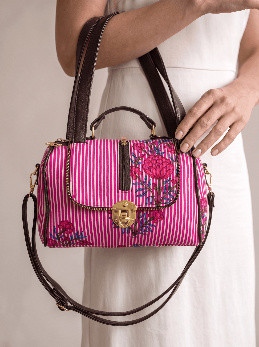 JAIPUR PINK BLOSSOM SLING BAG
