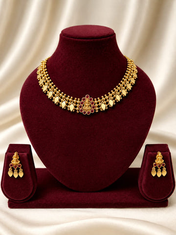 Lakshmi X Elakkathali Choker With Ruby Stone