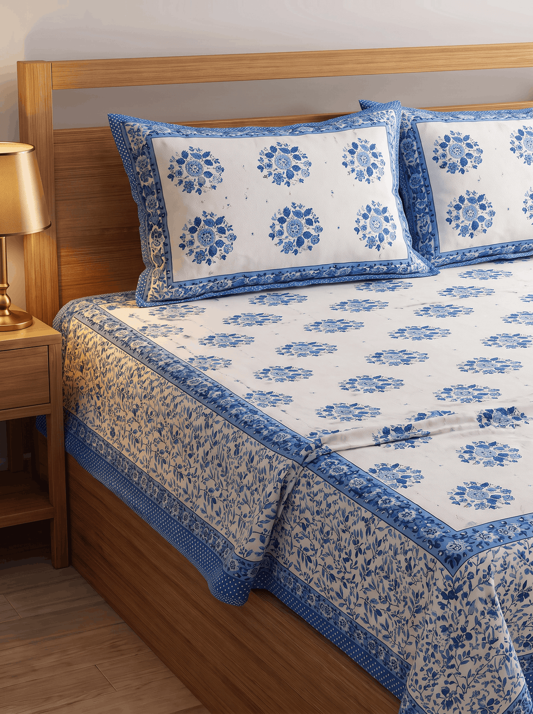 Neel Aangan Jaipur Cotton Bedsheet Size-93x108
