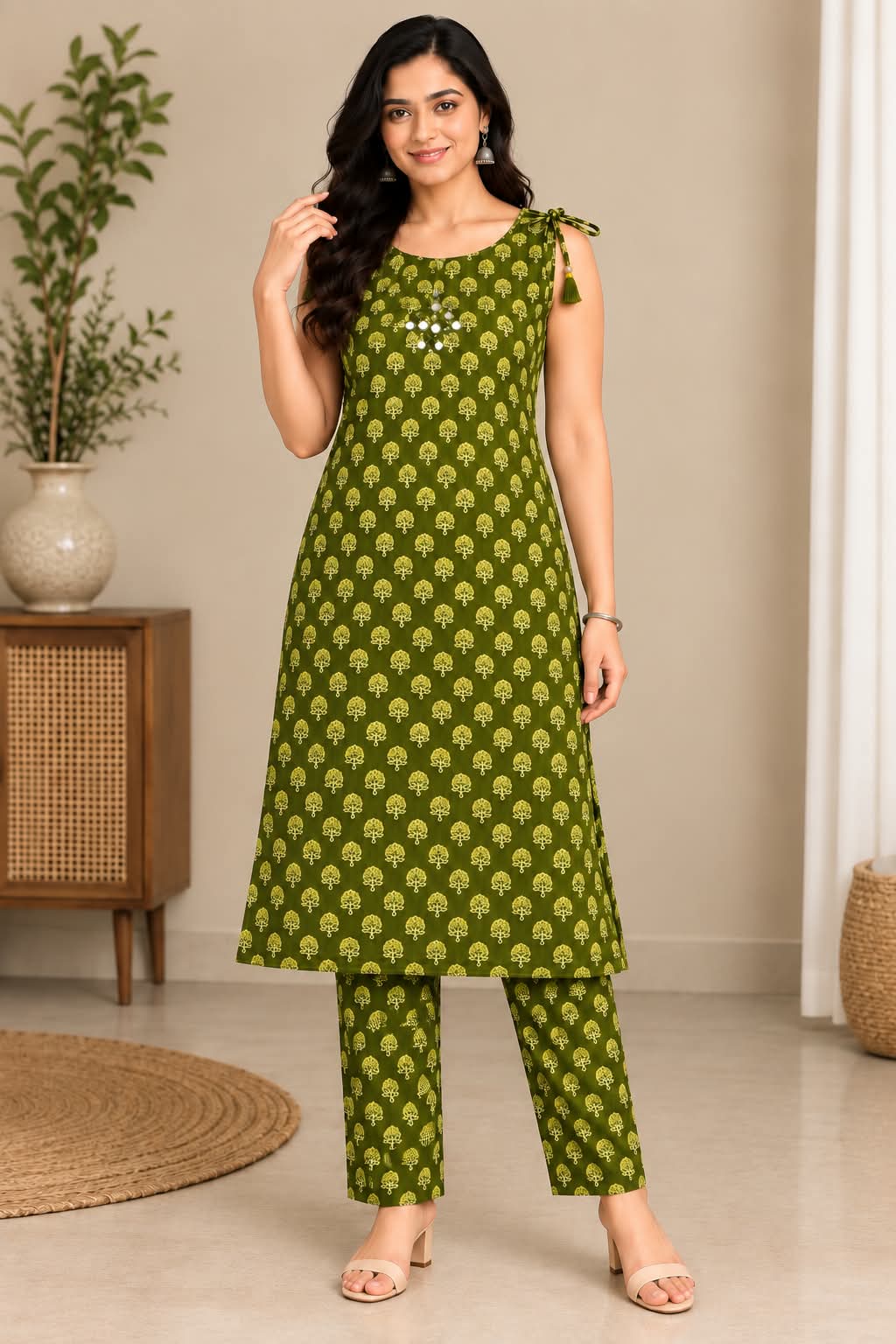 OLIVE GREEN CO ORD SET