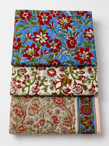 SKY GARDEN COTTON UNSTITCHED SUIT WITH KOTA DORIYA SHAWL