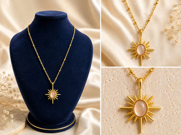 SOFT PINK SUN NECKLACE