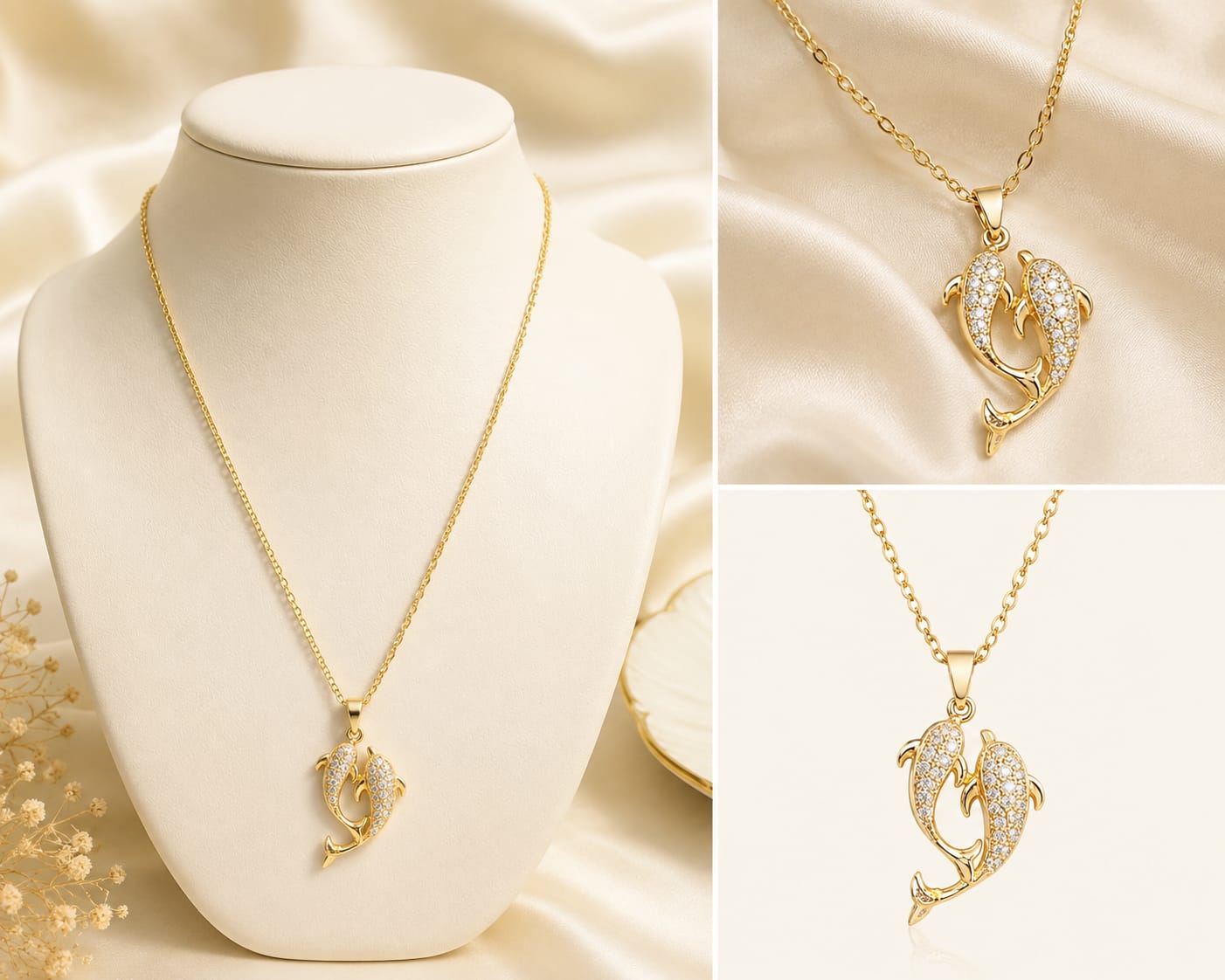TWIN DOLPHIN NECKLACE