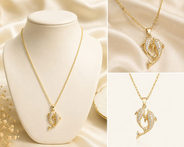TWIN DOLPHIN NECKLACE