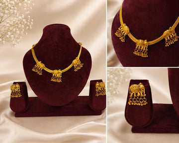 SIMPLE ELEPHANT CHOKER WITH EARINGS