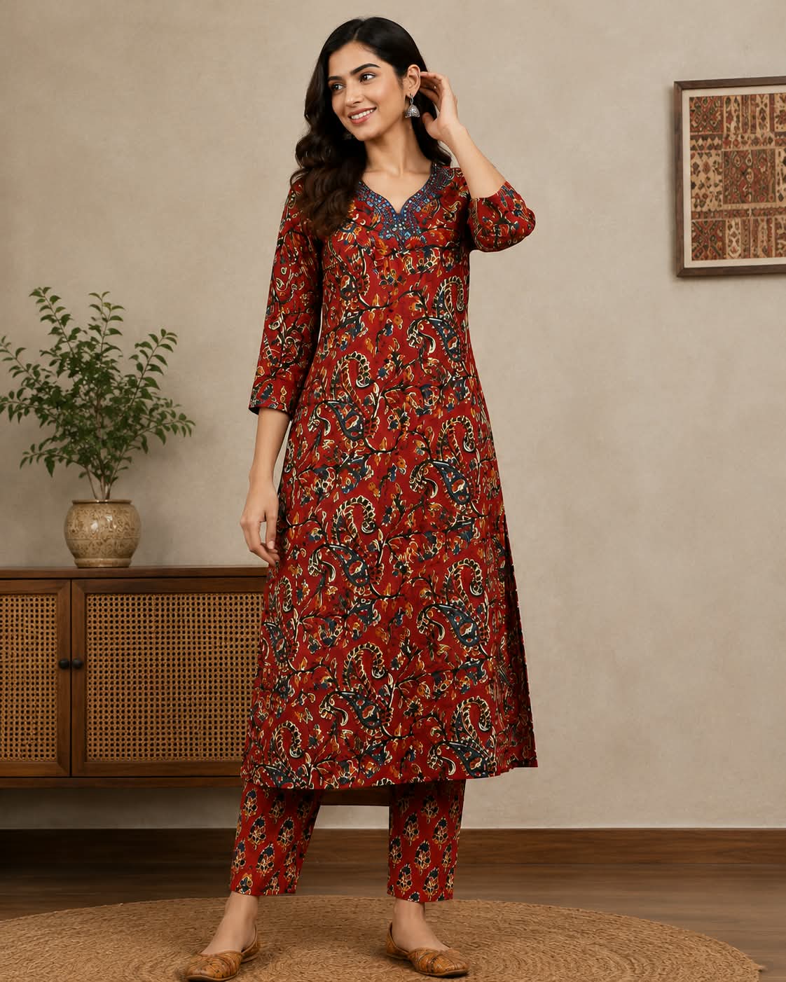 RED MANGO MOTIF 2 PIECE SET