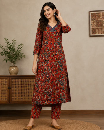 RED MANGO MOTIF 2 PIECE SET