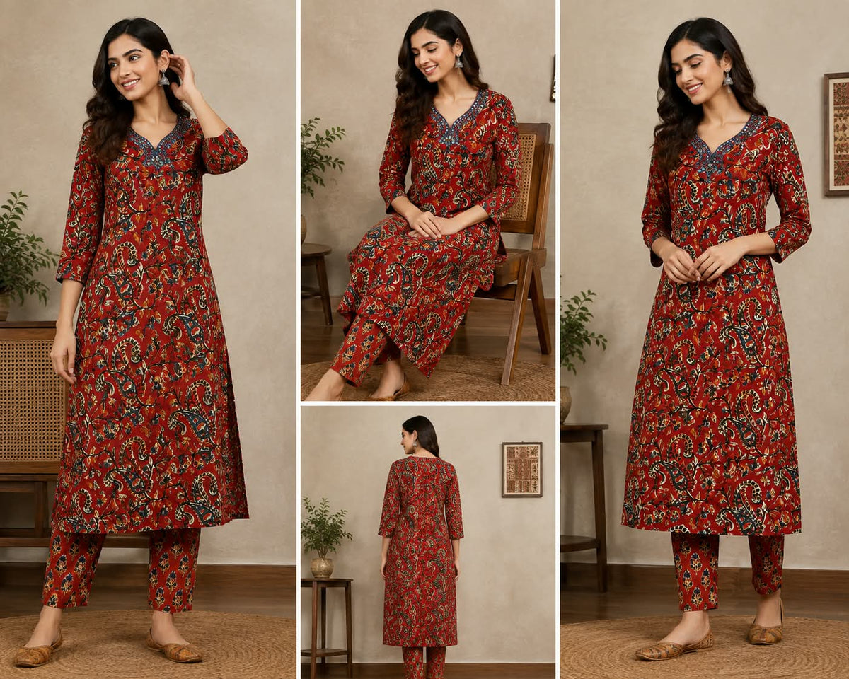 RED MANGO MOTIF 2 PIECE SET